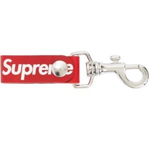 Supreme Red Leather loop Key Holder New